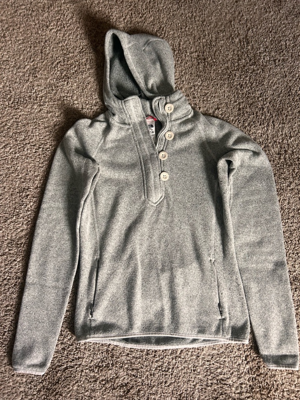 Women’s North Face Hooded Button Pullover Sweater